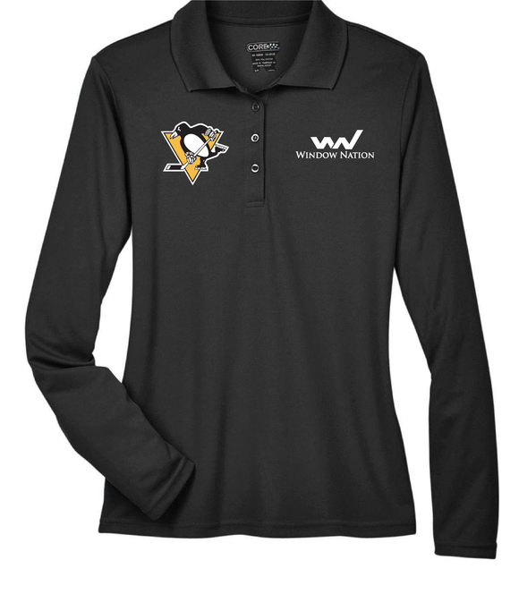 Women's Pittsburgh Penguin's Partnership Long Sleeve Polo