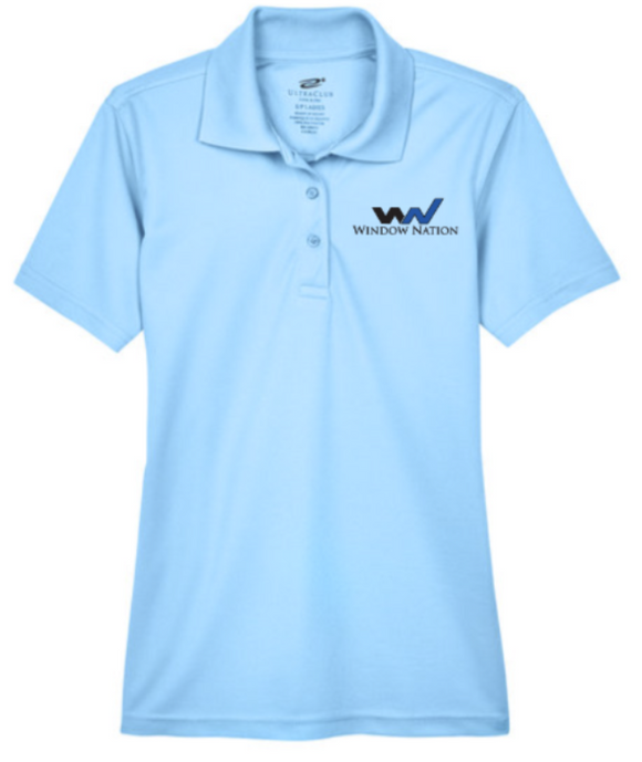 Women’s Corporate Polo, in Columbia Blue